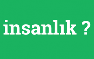 BİZE DE İNSAN DERLER